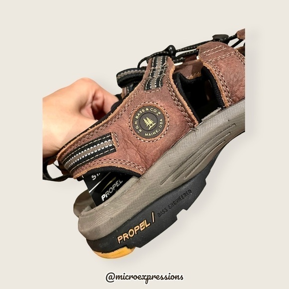 GH Bass & Co Men Propel Open Toe Beach Summer Vacation Brown Hiking Water Sandal - Picture 7 of 8